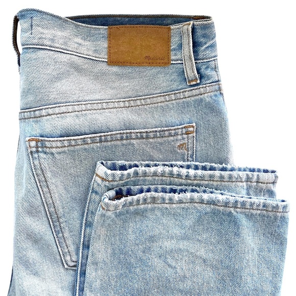 MADEWELL The Low-Slung Straight Jeans in Sevilla Light Wash Blue Loose Leg - Picture 10 of 13